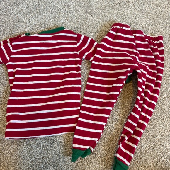 Carter’s Christmas pjs baby Santa Toddler Size 2T Red White - Picture 6 of 7